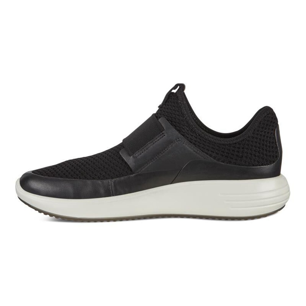 ECCO Womens Slip-On Black - Soft 7 Runner - DQC-925174